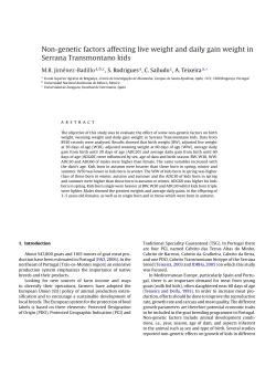 Non-genetic factors affecting live weight and daily gain weight in