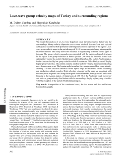 Love-wave group velocity maps of Turkey and surrounding regions