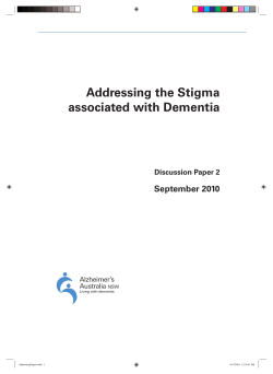 Addressing the Stigma associated with Dementia