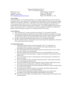 AP GOPO Syllabus - Waynesville R
