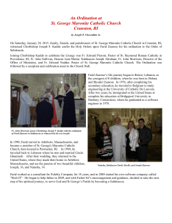 Farid Zaarour`s Ordination - St. George Maronite Catholic Church