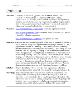 Matter, Measurements and Problem Solving