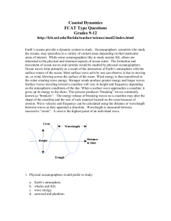 Coastal Dynamics FCAT Type Questions Grades 9-12