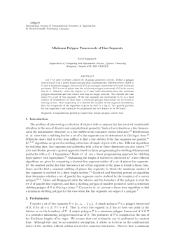 Minimum Polygon Transversals of Line Segments 1. Introduction 2
