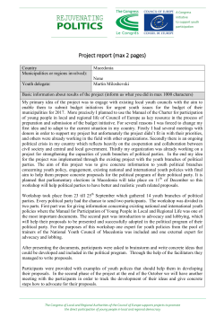 Dear Mayor&hellip; - Council of Europe