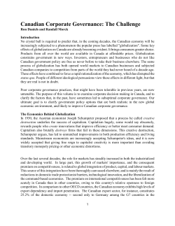 Canadian Corporate Governance: The Challenge