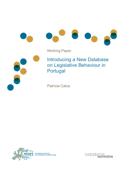 Introducing a New Database on Legislative Behaviour in