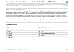 Prescriptive Residential Additions 300 Ft2 or Less, or Additions That