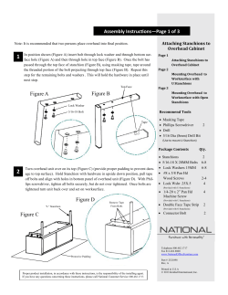 Attaching Stanchions to Overhead Cabinet