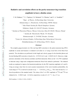 Radiative and correlation effects on the parity