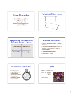 Linear Kinematics