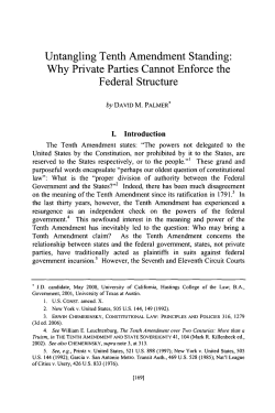 Untangling Tenth Amendment Standing