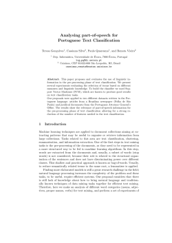Analysing part-of-speech for Portuguese Text Classification