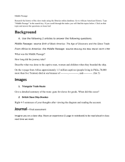 Middle Passage Objective - Trenton Catholic Academy