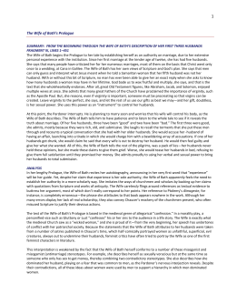 The Wife of Bath`s Prologue