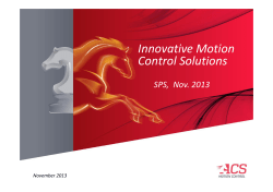ACS Customers Seminar Presentation , SPS 2013
