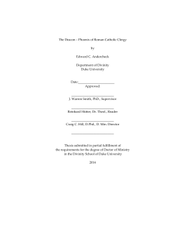 The Deacon &ndash; Phoenix of Roman Catholic Clergy by Edward C
