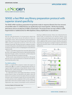 SENSE: a fast RNA-seq library preparation protocol with