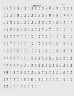 15 18 4 12 20 8 12 17 8 4 8 19 13 7 11 22 SUBTRACTION side 1 20