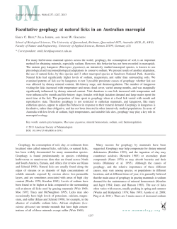 Facultative geophagy at natural licks in an Australian