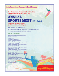 invitation Sports Day fo WC