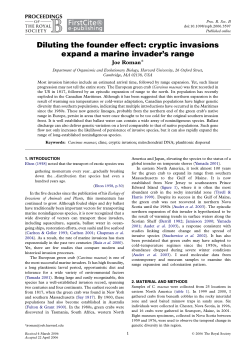 Diluting the founder effect: cryptic invasions expand a