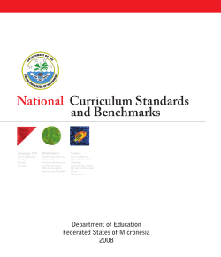 FSM National Curriculum Standards and Benchmarks