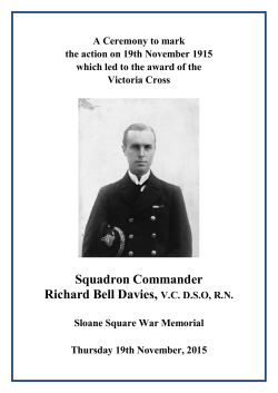 Richard Bell Davies Victoria Cross Order of the Ceremonial