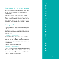 Eating and Drinking Instructions