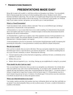 4-H Presentations Made Easy