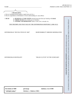 Chapter 11A: The Triumps and Travails of the Jeffersonian Republic