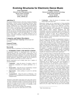 Evolving Structures for Electronic Dance Music