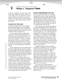 Plessy v. Ferguson (1896)