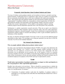 1 Frequently Asked Questions About Graduate Students and Unions