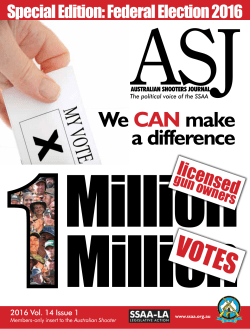 2016 Federal Election Special Edition ASJ