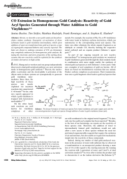 CO Extrusion in Homogeneous Gold Catalysis: Reactivity of Gold