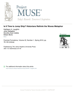 Is It Time to Jump Ship? Historians Rethink the Waves Metaphor