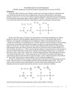 Octet Rule and Lewis Dot Structures