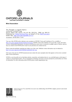 The Thought: A Logical Inquiry