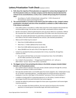 Lottery Privatization Truth Check
