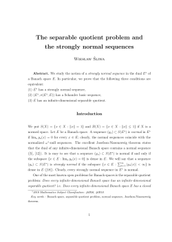 The separable quotient problem and the strongly normal sequences