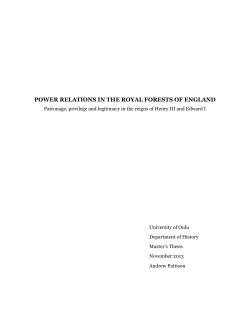 power relations in the royal forests of england