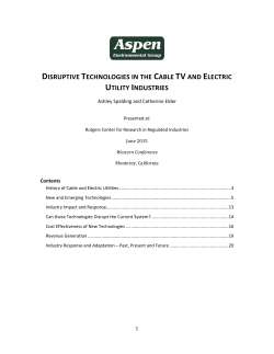 disruptive technologies in the cable tv and electric utility industries