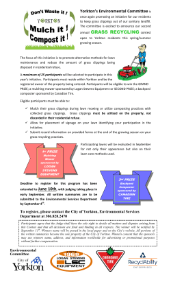 Grass Recycling Contest