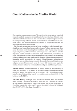 Court Cultures in the Muslim World