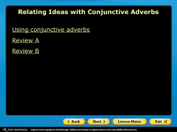 conjunctive adverb