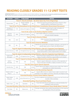 RC Unit Texts &ndash; G11-12 Promised Land