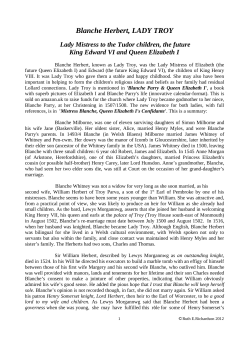 Lady Troy - Blanche Parry