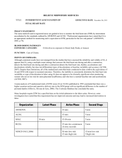 Intermittent Auscultation of Fetal Heart Rate