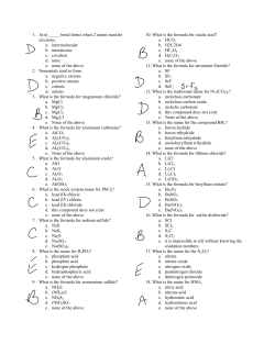1. A(n) _____ bond forms when 2 atoms transfer electrons. a